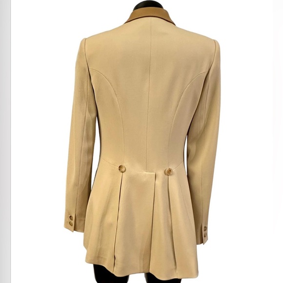 Ralph Lauren Collection Wool Lamb Leather Blazer Long Jacket Equestrian Tailored - Picture 13 of 16